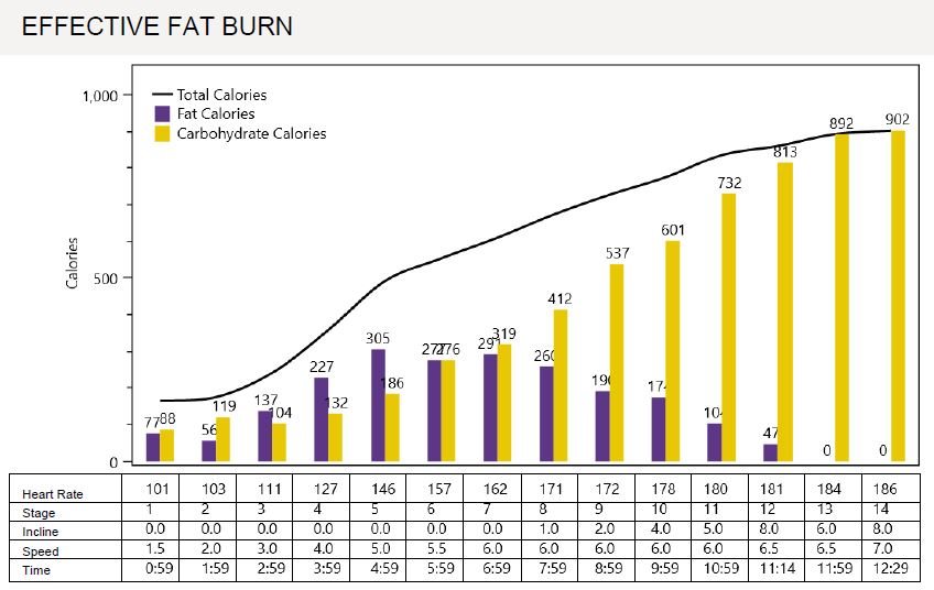 Effective Fat Burn Chart Metabolic Testing for Runners